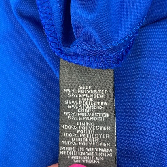 Vince Camuto Women’s Blue White Teal Colorblock Matte Jersey Maxi Dress, size 2 - Picture 5 of 12